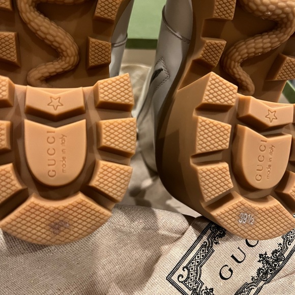 SOLD Gucci cream GG monogram lug sole platform boots - Picture 7 of 12